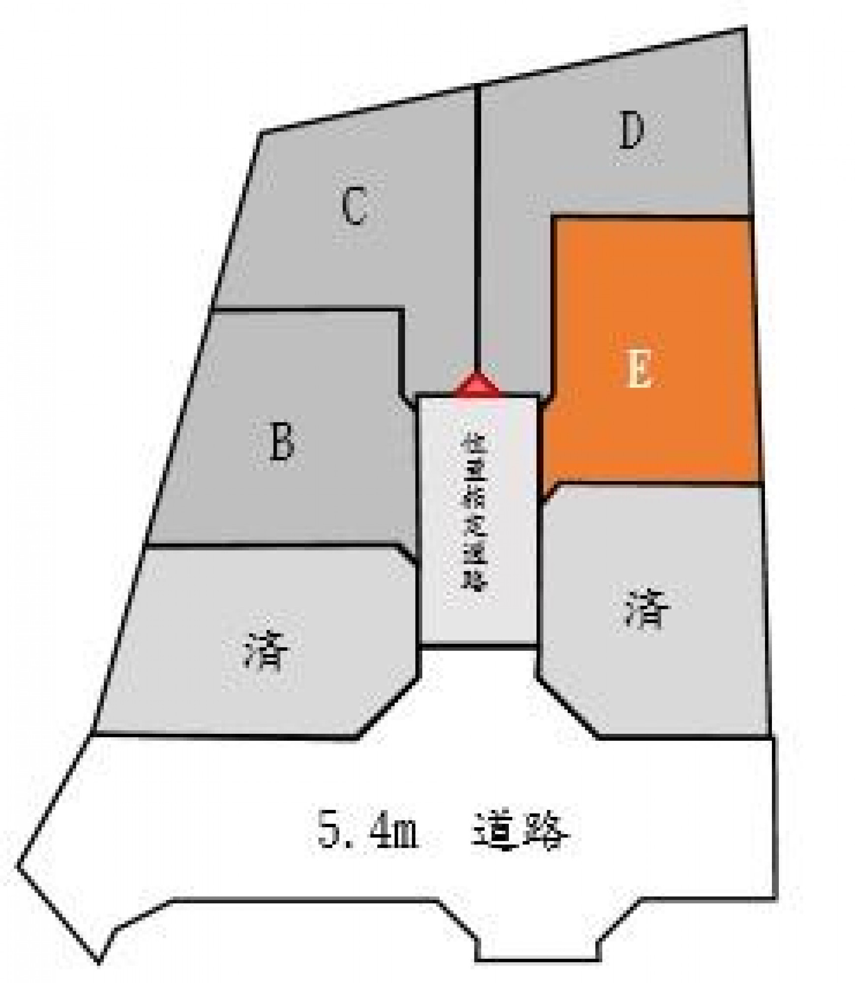 台東区上野桜木2丁目 E 区割り