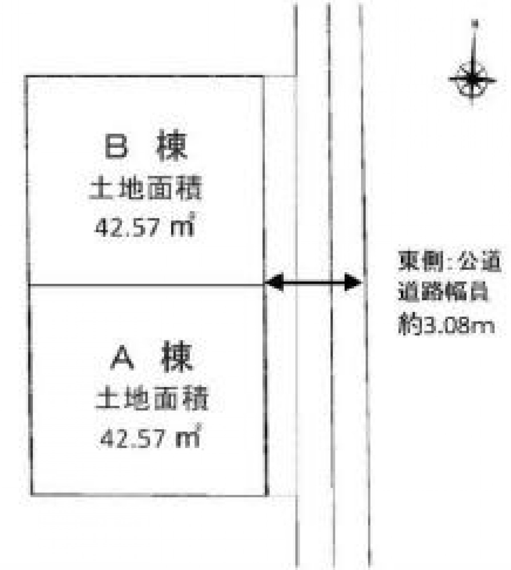 北区赤羽台4丁目 A棟 区割り